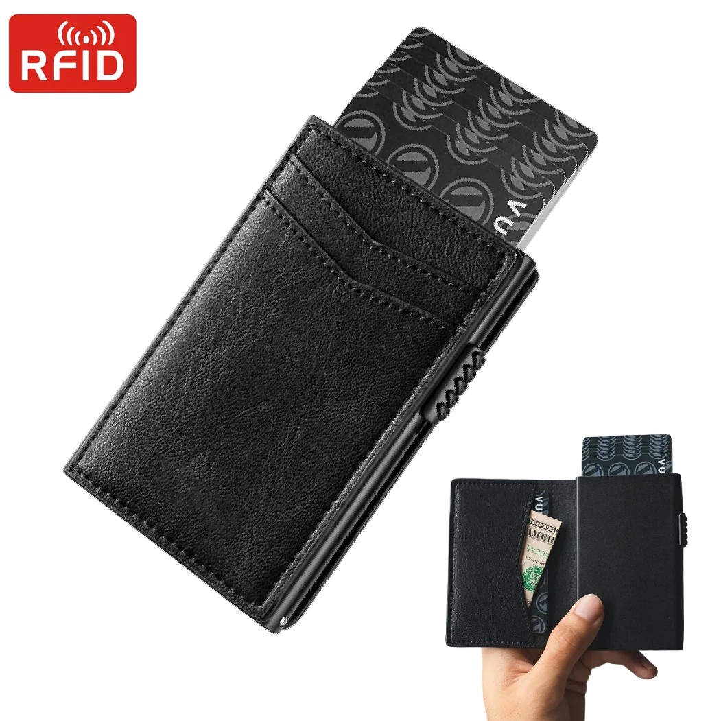 Card Top Loader - Мужской минималистичный кошелек, роскошный держатель для